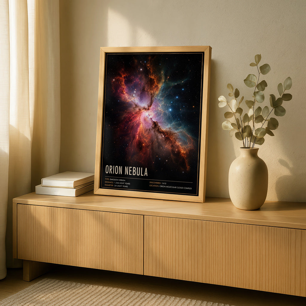 Orion Nebula Poster, Space Wall Art, Galaxy Print, Astronomy Gift, Colourful Cosmic Decor