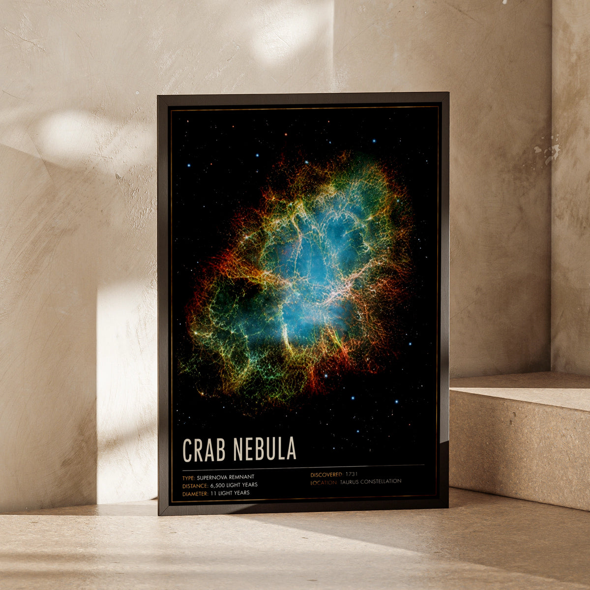Crab Nebula Poster, Supernova Remnant Space Print, Taurus Constellation Wall Art