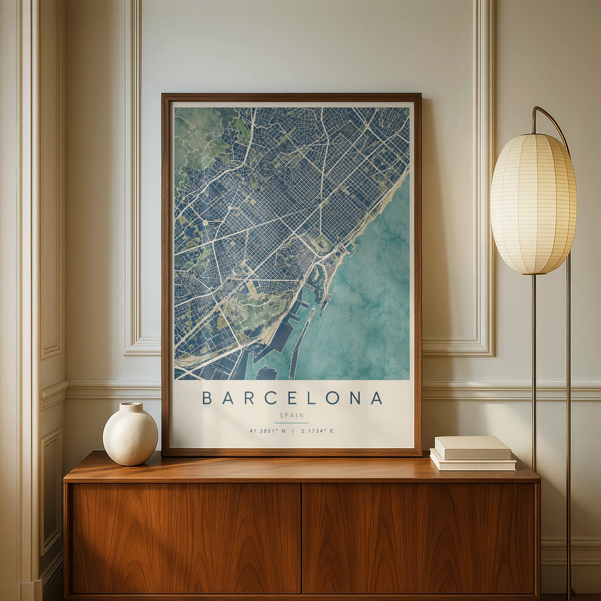 Barcelona Map Poster, Spain City Map Print, Watercolour Street Map, Travel Wall Art