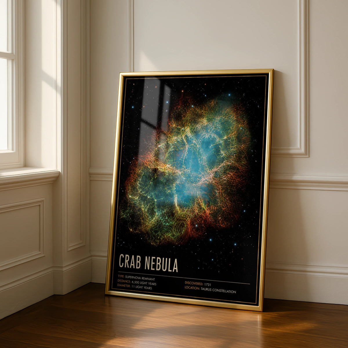 Crab Nebula Poster, Supernova Remnant Space Print, Taurus Constellation Wall Art