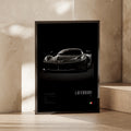 Ferrari LaFerrari Poster, Supercar Wall Art, Black Car Print, Hypercar Decor