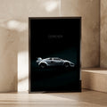 Lamborghini Countach Poster, Classic Supercar Print, Dark Minimalist Car Wall Art