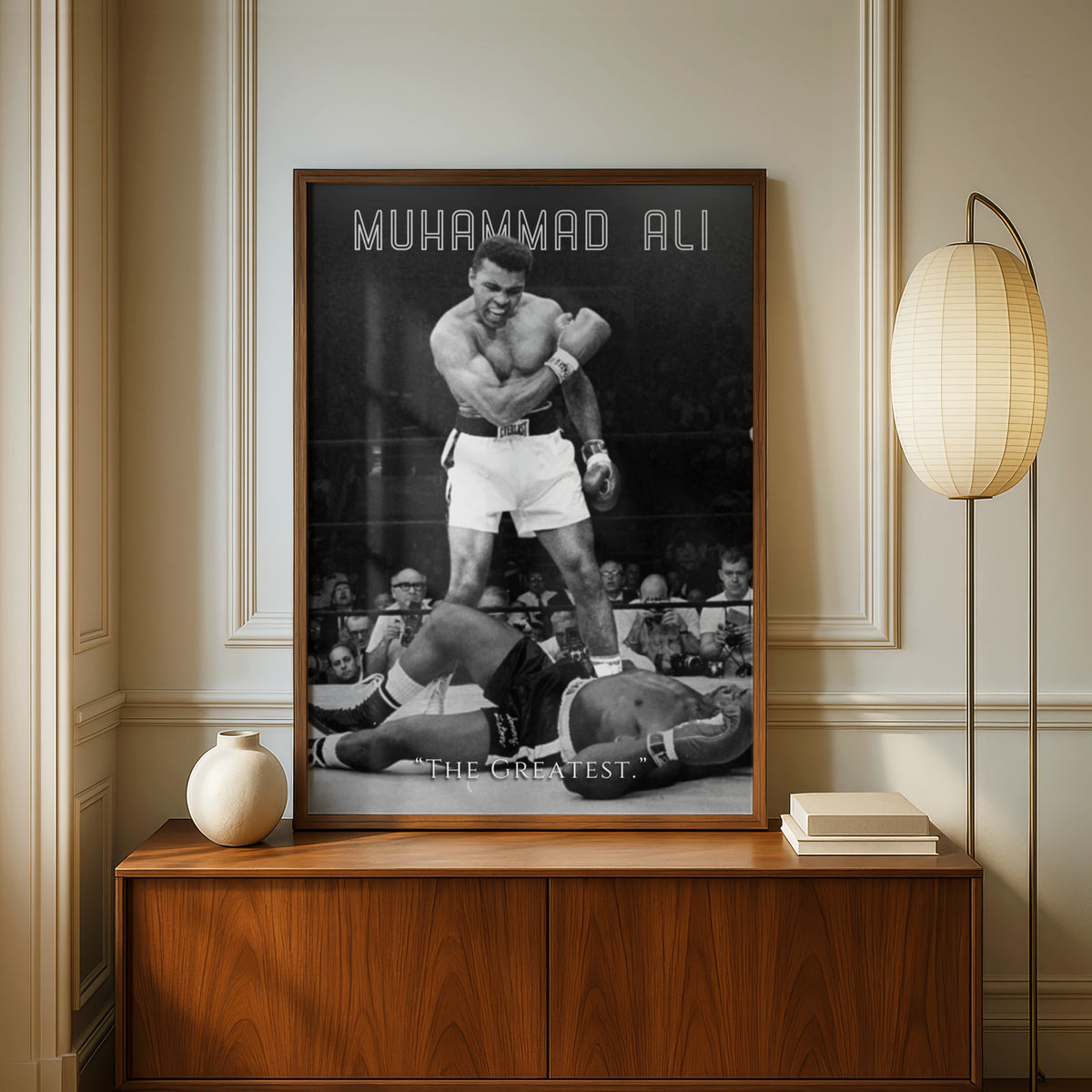 Muhammad Ali Boxing Poster, The Greatest, Black White Sport Wall Art Print