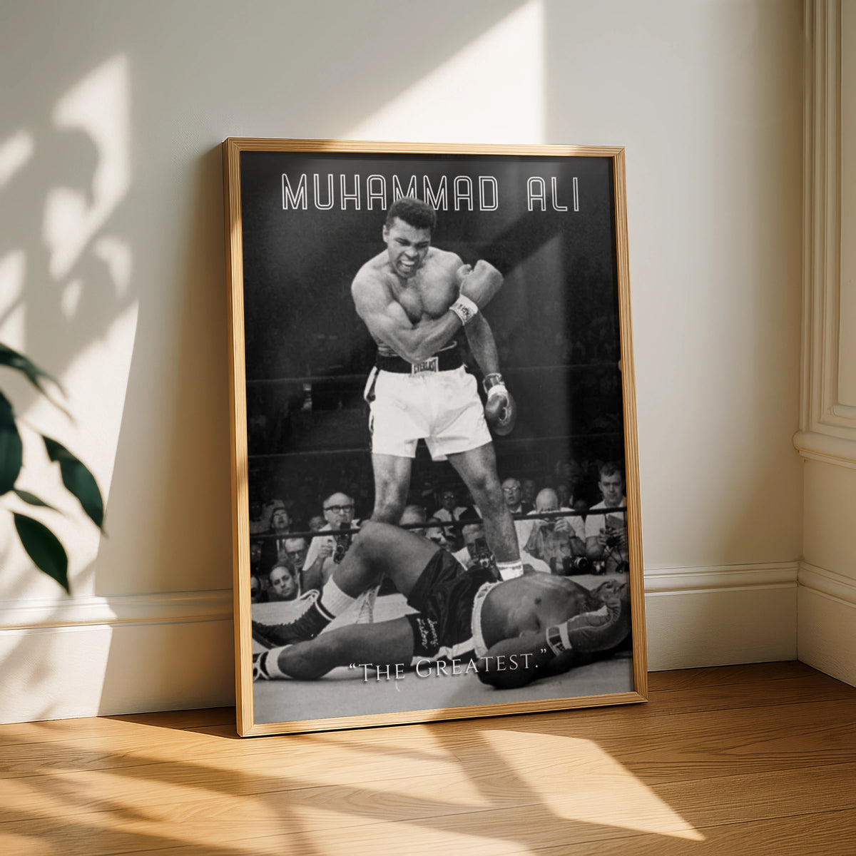 Muhammad Ali Boxing Poster, The Greatest, Black White Sport Wall Art Print