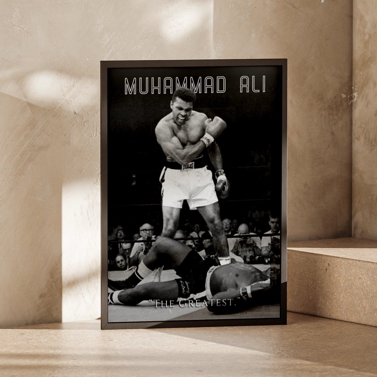 Muhammad Ali Boxing Poster, The Greatest, Black White Sport Wall Art Print