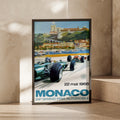 Monaco Grand Prix 1966 Vintage Racing Poster, F1 Art Print, Classic Car Wall Art