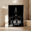 Paris Eiffel Tower Black White Poster, Luxury Fashion Wall Art, Chic Decor