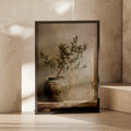 Olive Tree Art Print, Rustic Botanical Poster, Neutral Earthy Tones, Vintage Still Life Wall Art