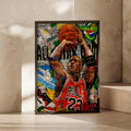 Michael Jordan Pop Art Poster, Chicago Bulls 23 Basketball Wall Art, Graffiti Print