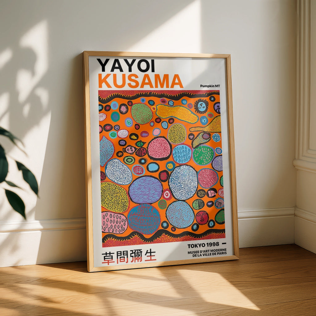 Yayoi Kusama Pumpkin MT Poster, Tokyo 1998 Exhibition Print, Colourful Art