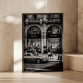 Luxury Fashion Street Photography Print, Designer Boutique Wall Art, Black White Poster