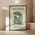 Matisse Cut-Out Art Print, Abstract Figure Poster, Minimalist Wall Decor, Green Nude Silhouette
