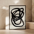Abstract Black Line Art Print, Minimalist Wall Decor, Modern Home Aesthetic, Unframed Poster