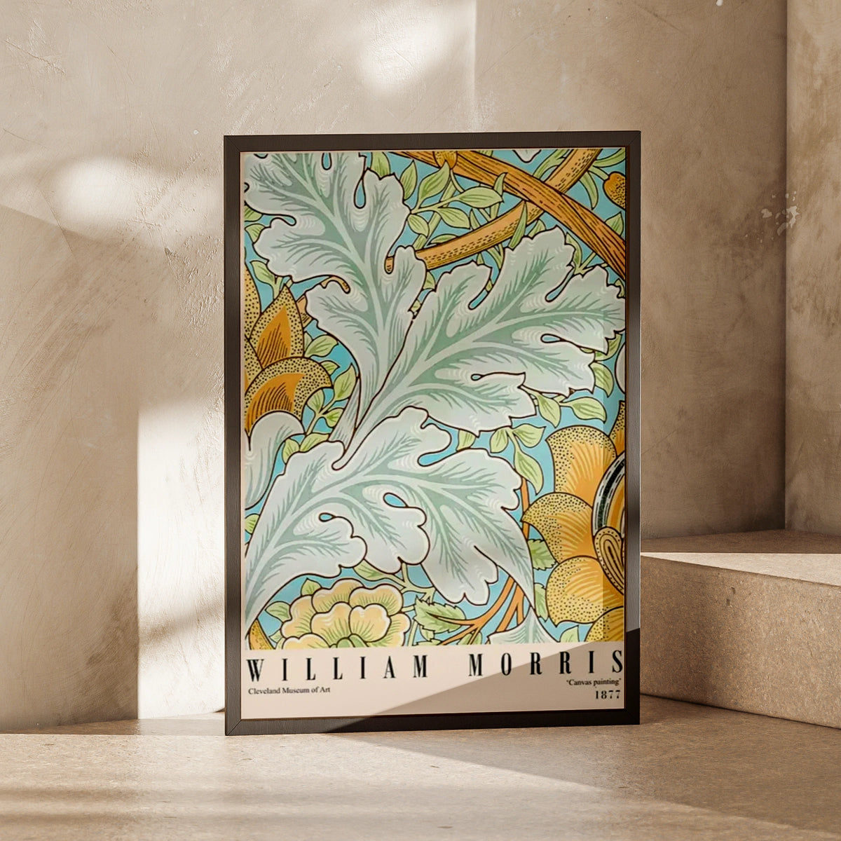 William Morris Botanical Art Print, Floral Canvas Painting, Vintage Wall Decor, Nature Illustration