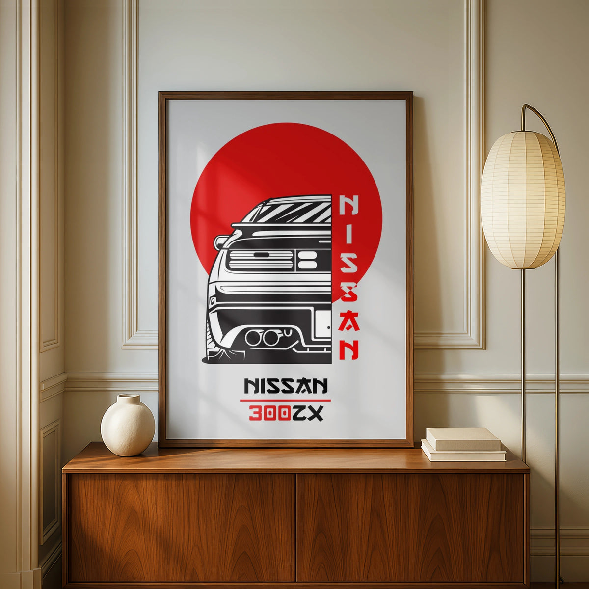 Nissan 300ZX Wall Art, Classic Car Poster, Minimalist Automotive Decor, Retro Style Print