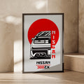 Nissan 300ZX Wall Art, Classic Car Poster, Minimalist Automotive Decor, Retro Style Print