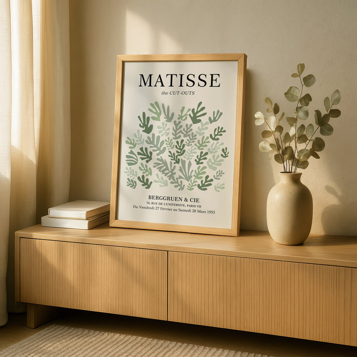 Matisse Cut-Outs Wall Art, Botanical Poster, Vintage Art, Green Decorative Print, Minimalist Decor