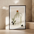 Olive Oil Poster, Italian Kitchen Wall Art, Olio d'Oliva Print, Minimalist Food Decor