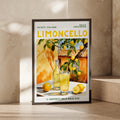 Limoncello Italian Summer Poster, Lemon Wall Art, Watercolour Italy Print, Kitchen Decor