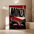 Monza F1 Poster, Ferrari Racing Wall Art, Temple of Speed, Italian Grand Prix Print