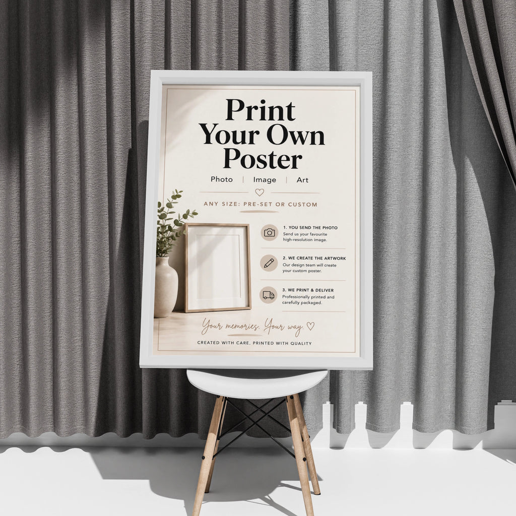 Custom Photo Poster, Print Your Own Image, Personalised Wall Art Any Size