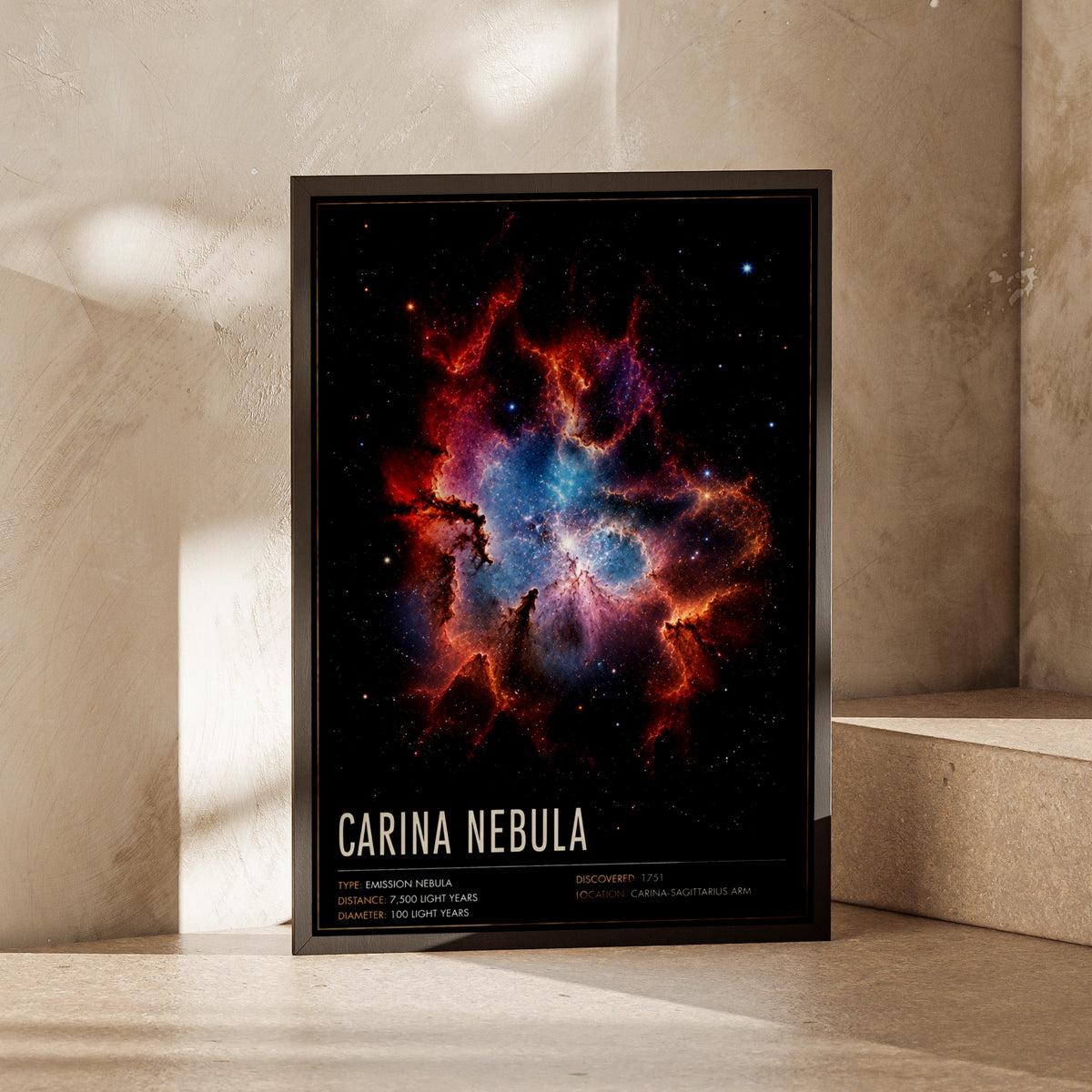 Carina Nebula Poster, Space Galaxy Wall Art, Astronomy Print, Cosmic Science Decor