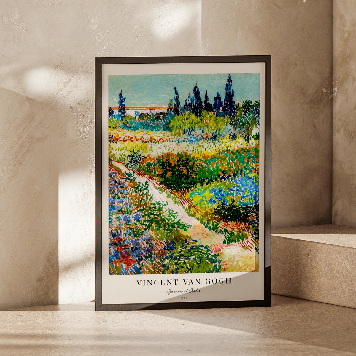 Van Gogh Garden at Arles 1888 Art Print, Floral Landscape Poster, Impressionist Wall Art