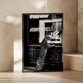 Leopard Cartier Window Poster, Black White Luxury Fashion Wall Art Print