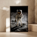 Astronaut Moon Landing Poster, Space Explorer Wall Art, NASA Lunar Print