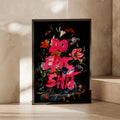 Do Epic Shit Floral Poster, Dutch Masters Botanical Wall Art, Bold Pink Quote Print