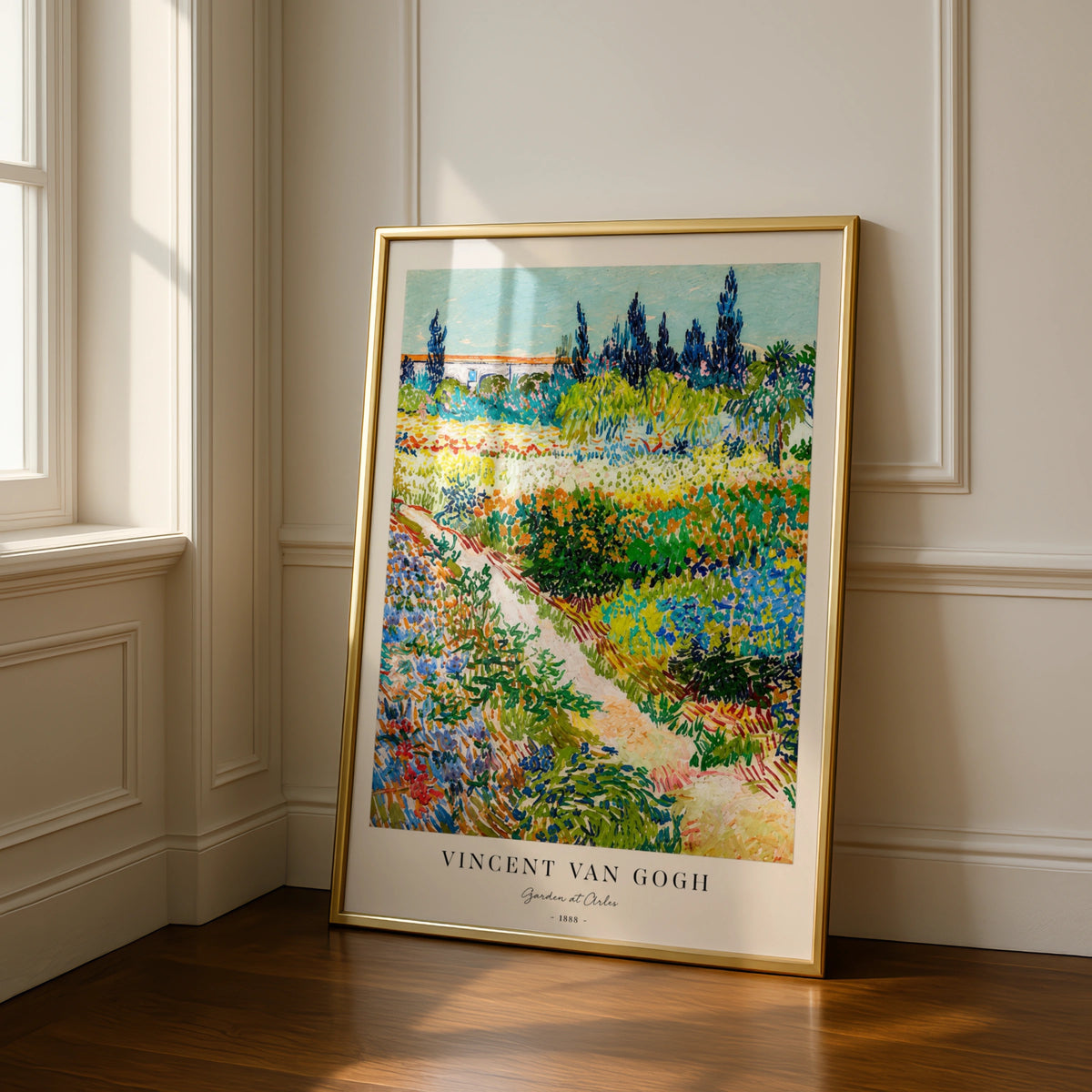Van Gogh Garden at Arles 1888 Art Print, Floral Landscape Poster, Impressionist Wall Art