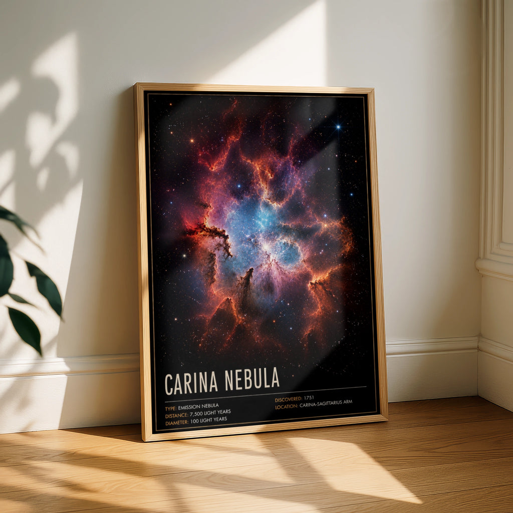 Carina Nebula Poster, Space Galaxy Wall Art, Astronomy Print, Cosmic Science Decor