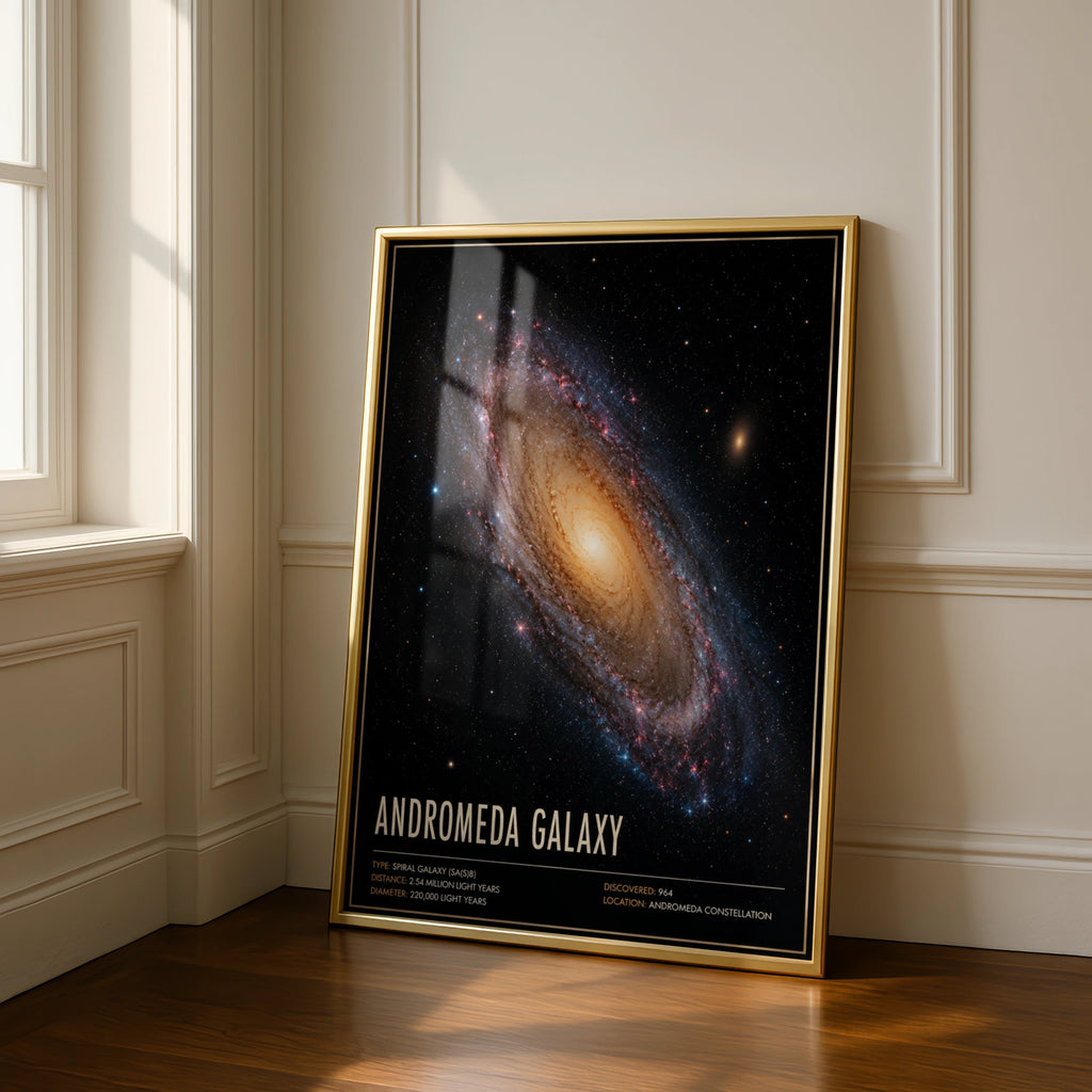Andromeda Galaxy Poster, Space Wall Art, Spiral Galaxy Print, Astronomy Decor