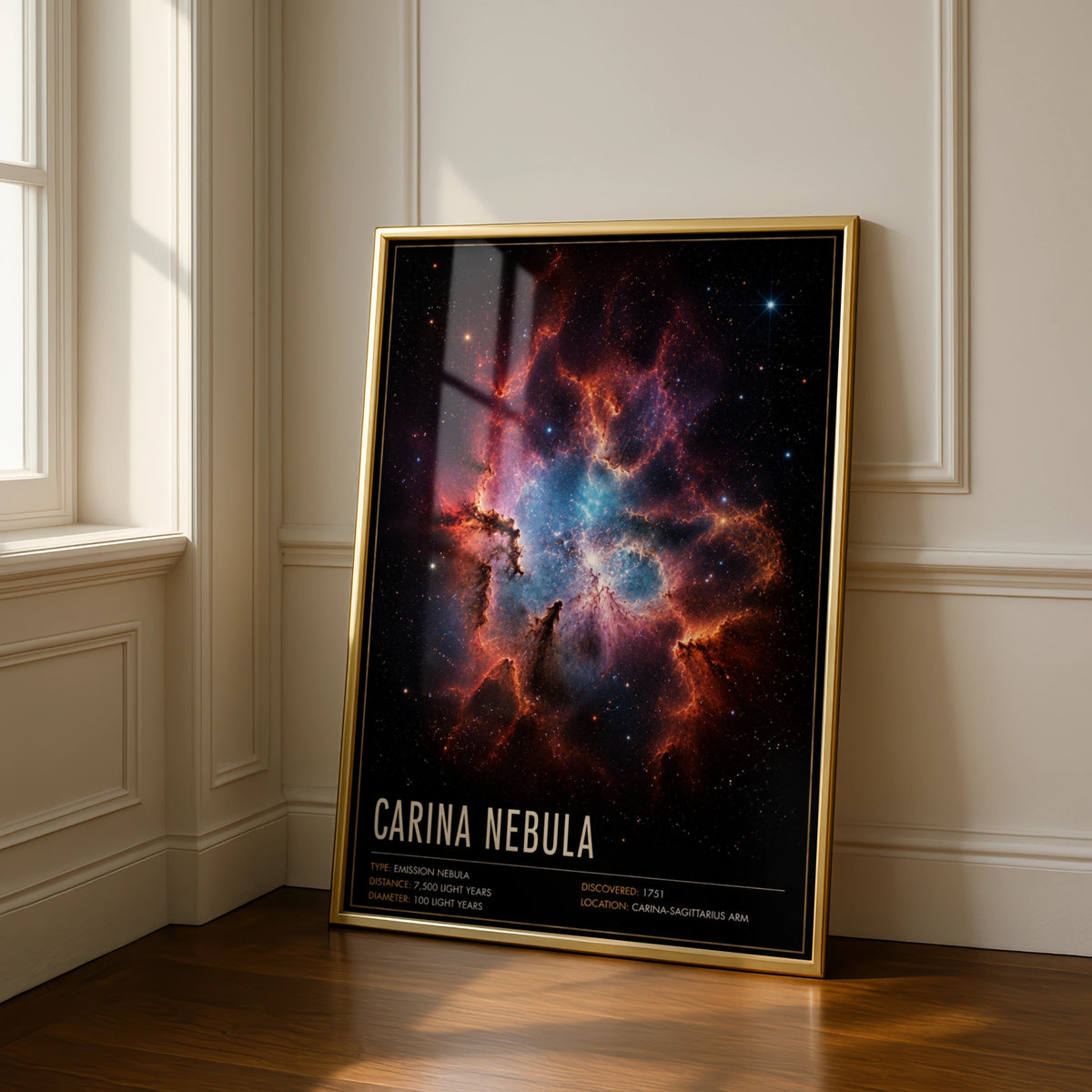 Carina Nebula Poster, Space Galaxy Wall Art, Astronomy Print, Cosmic Science Decor