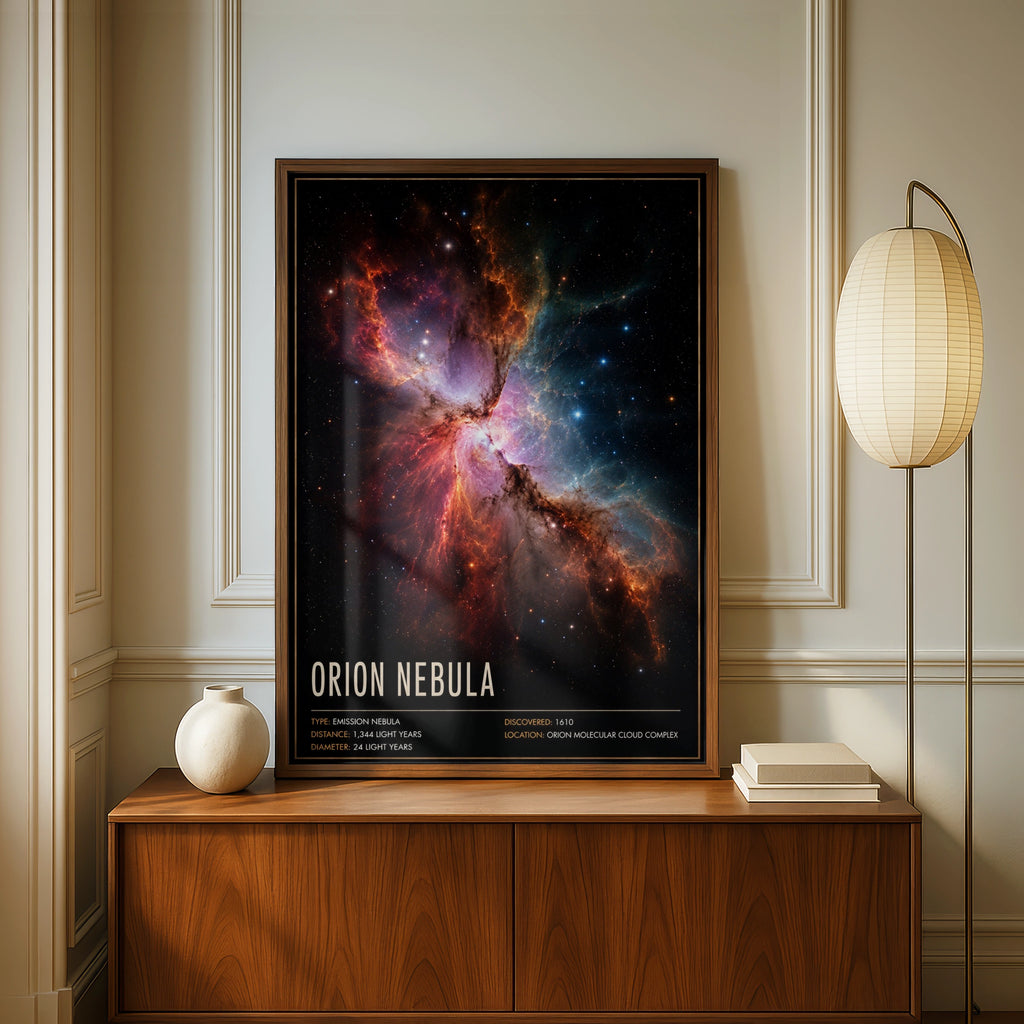 Orion Nebula Poster, Space Wall Art, Galaxy Print, Astronomy Gift, Colourful Cosmic Decor