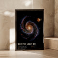 Whirlpool Galaxy M51 Poster, Space Art Print, Spiral Galaxy Wall Decor, Astronomy