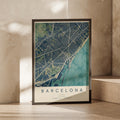 Barcelona Map Poster, Spain City Map Print, Watercolour Street Map, Travel Wall Art