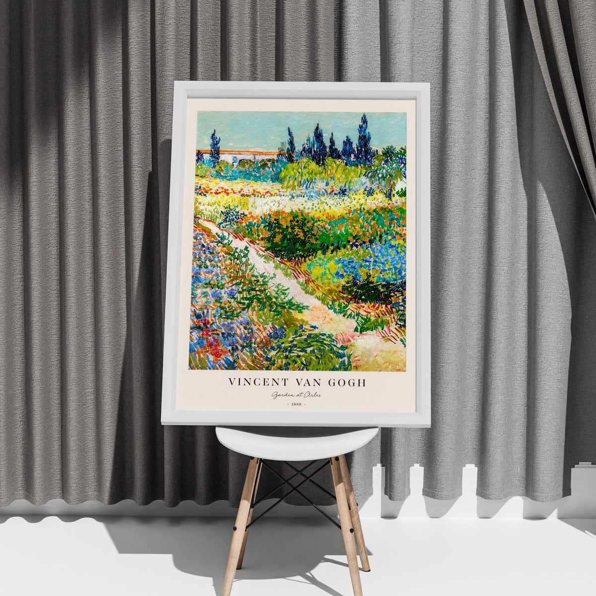 Van Gogh Garden at Arles 1888 Art Print, Floral Landscape Poster, Impressionist Wall Art