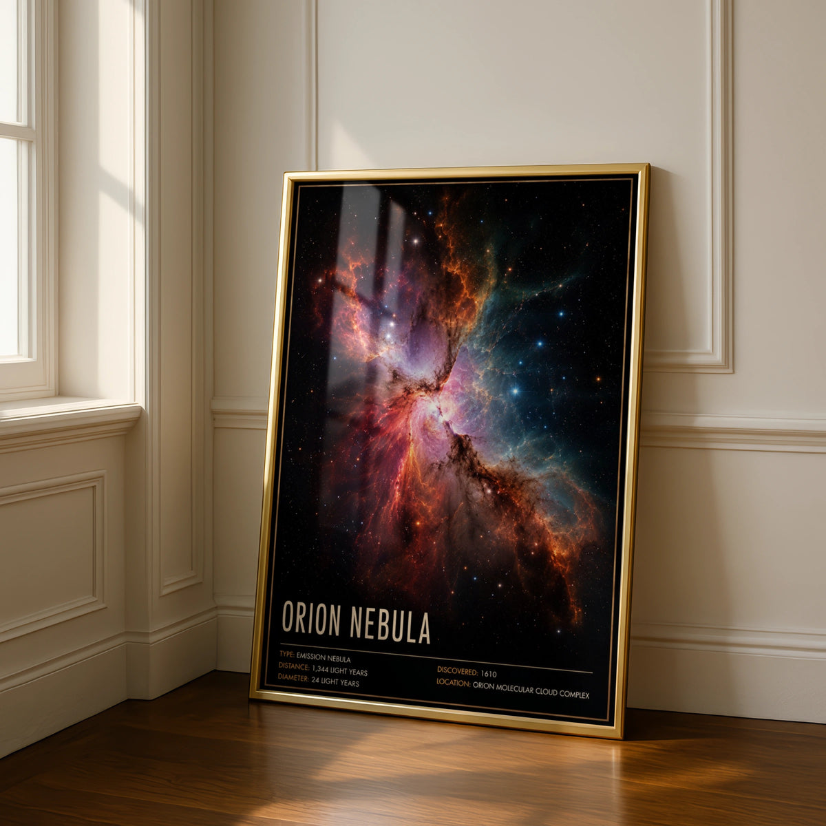 Orion Nebula Poster, Space Wall Art, Galaxy Print, Astronomy Gift, Colourful Cosmic Decor