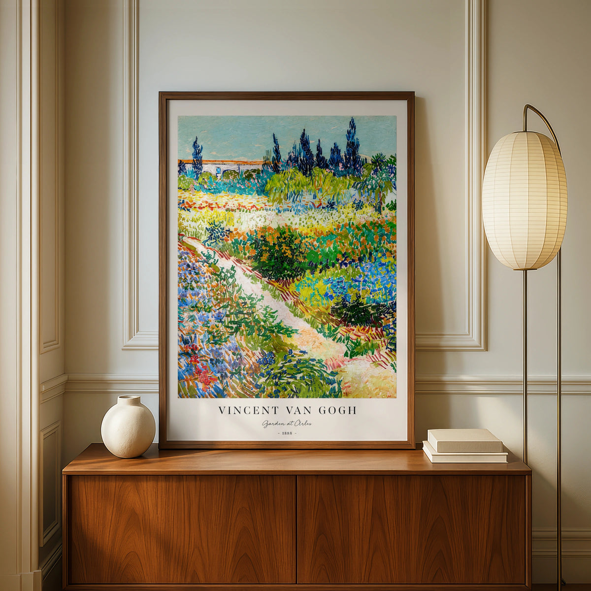 Van Gogh Garden at Arles 1888 Art Print, Floral Landscape Poster, Impressionist Wall Art