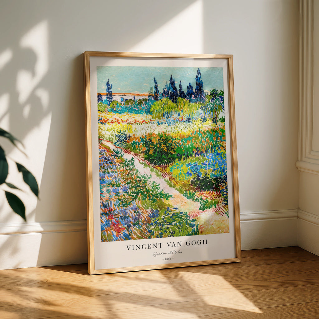 Van Gogh Garden at Arles 1888 Art Print, Floral Landscape Poster, Impressionist Wall Art