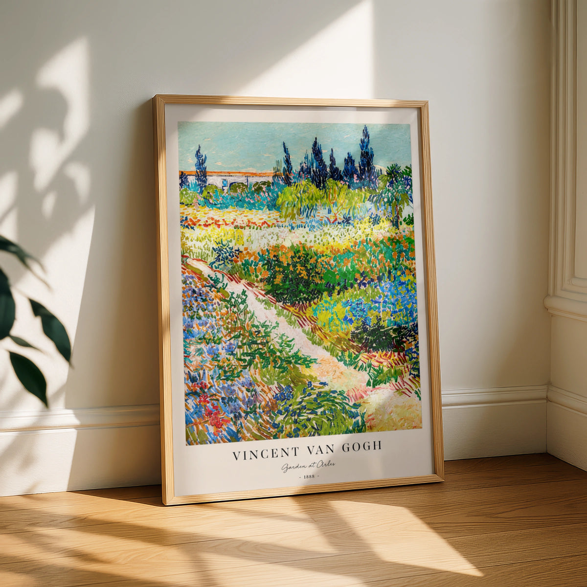 Van Gogh Garden at Arles 1888 Art Print, Floral Landscape Poster, Impressionist Wall Art