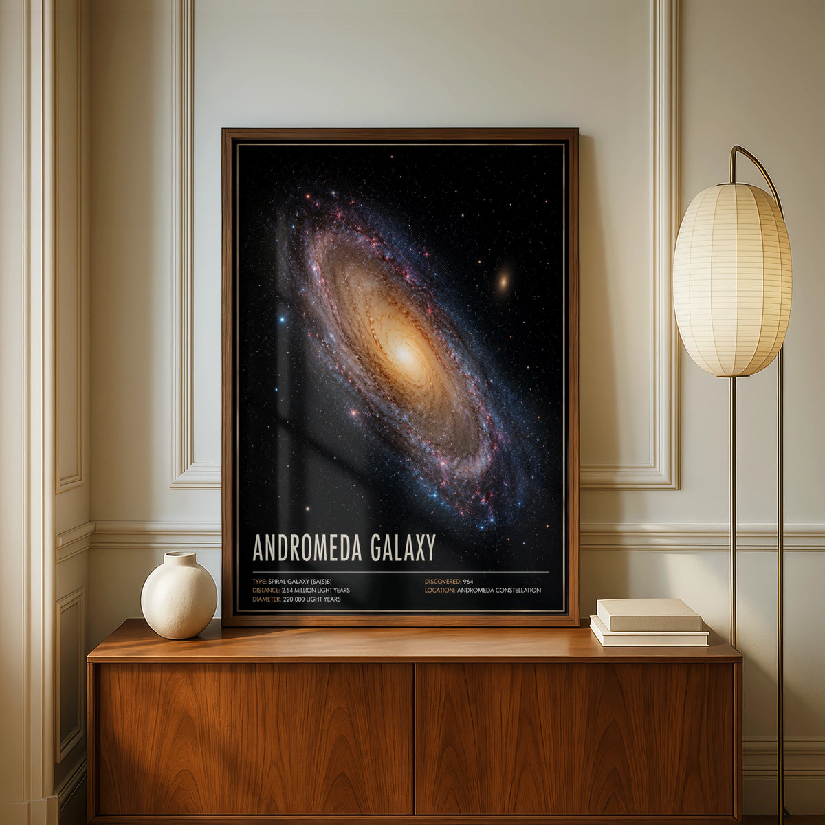 Andromeda Galaxy Poster, Space Wall Art, Spiral Galaxy Print, Astronomy Decor