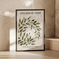 Atelier Du Vert Botanical Leaf Poster, Green Leaves Wall Art, Paris Museum Print