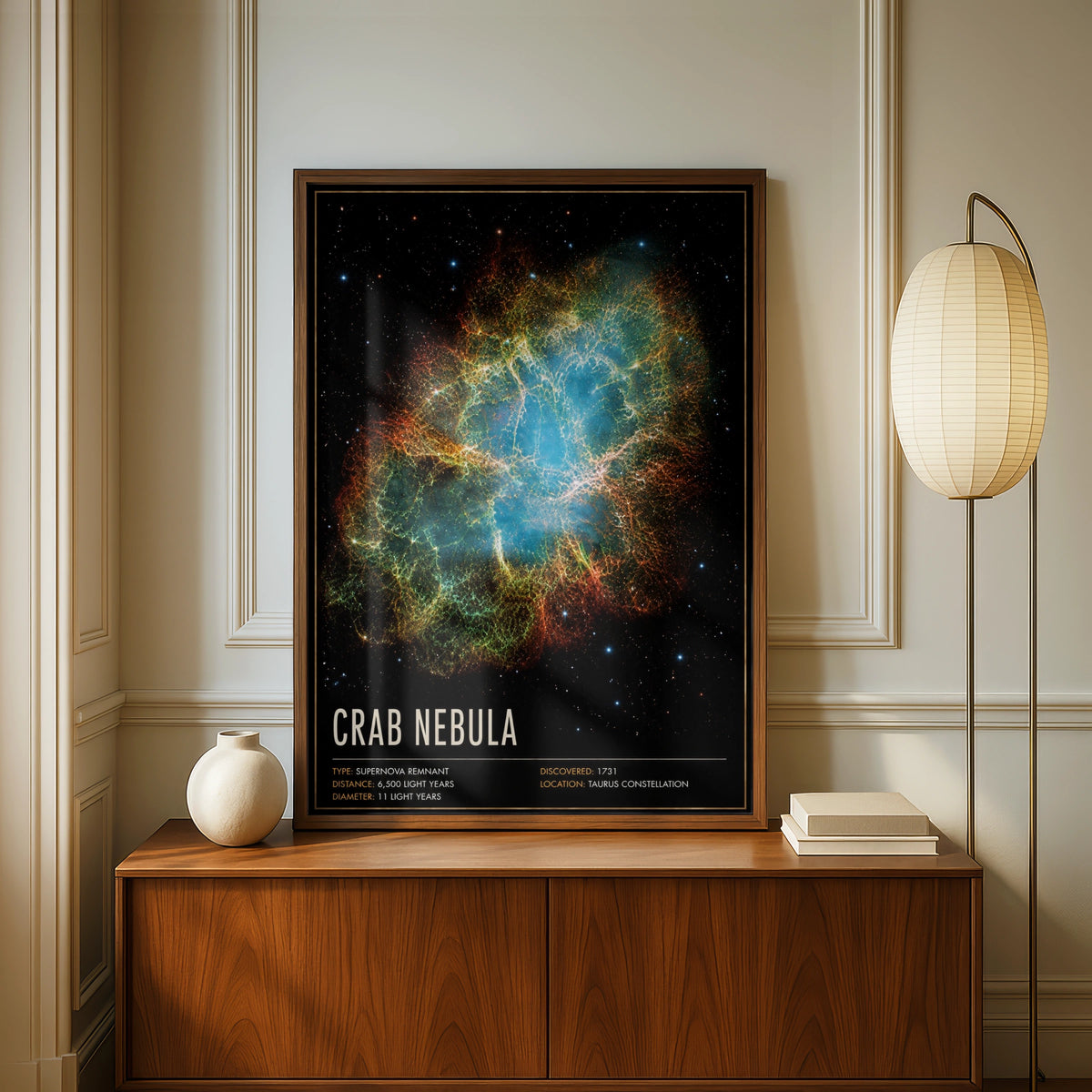 Crab Nebula Poster, Supernova Remnant Space Print, Taurus Constellation Wall Art