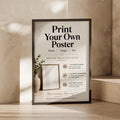 Custom Photo Poster, Print Your Own Image, Personalised Wall Art Any Size