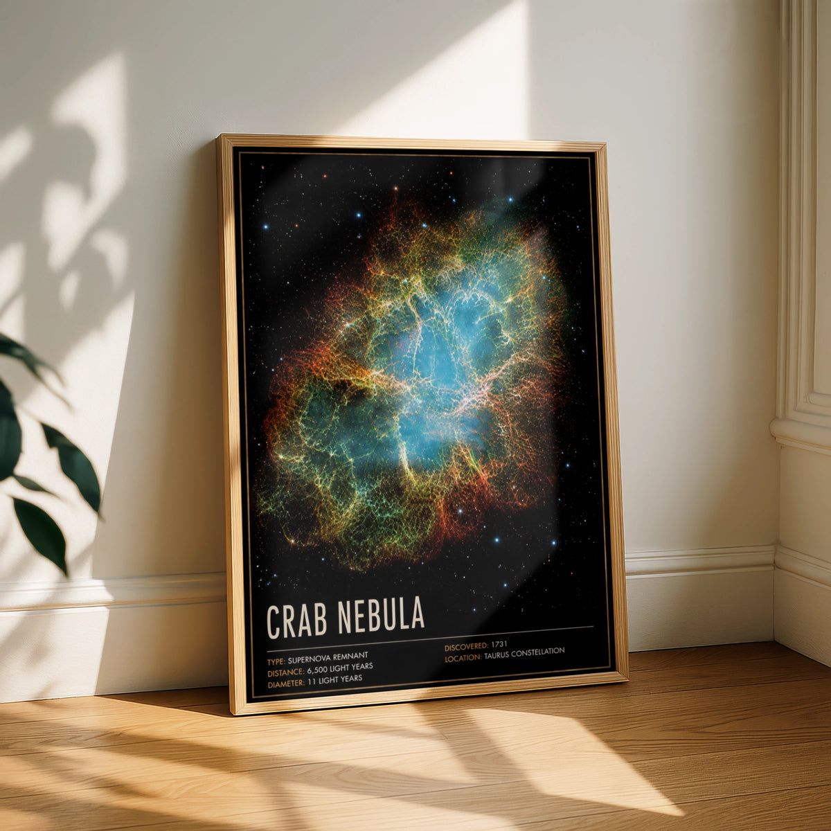 Crab Nebula Poster, Supernova Remnant Space Print, Taurus Constellation Wall Art