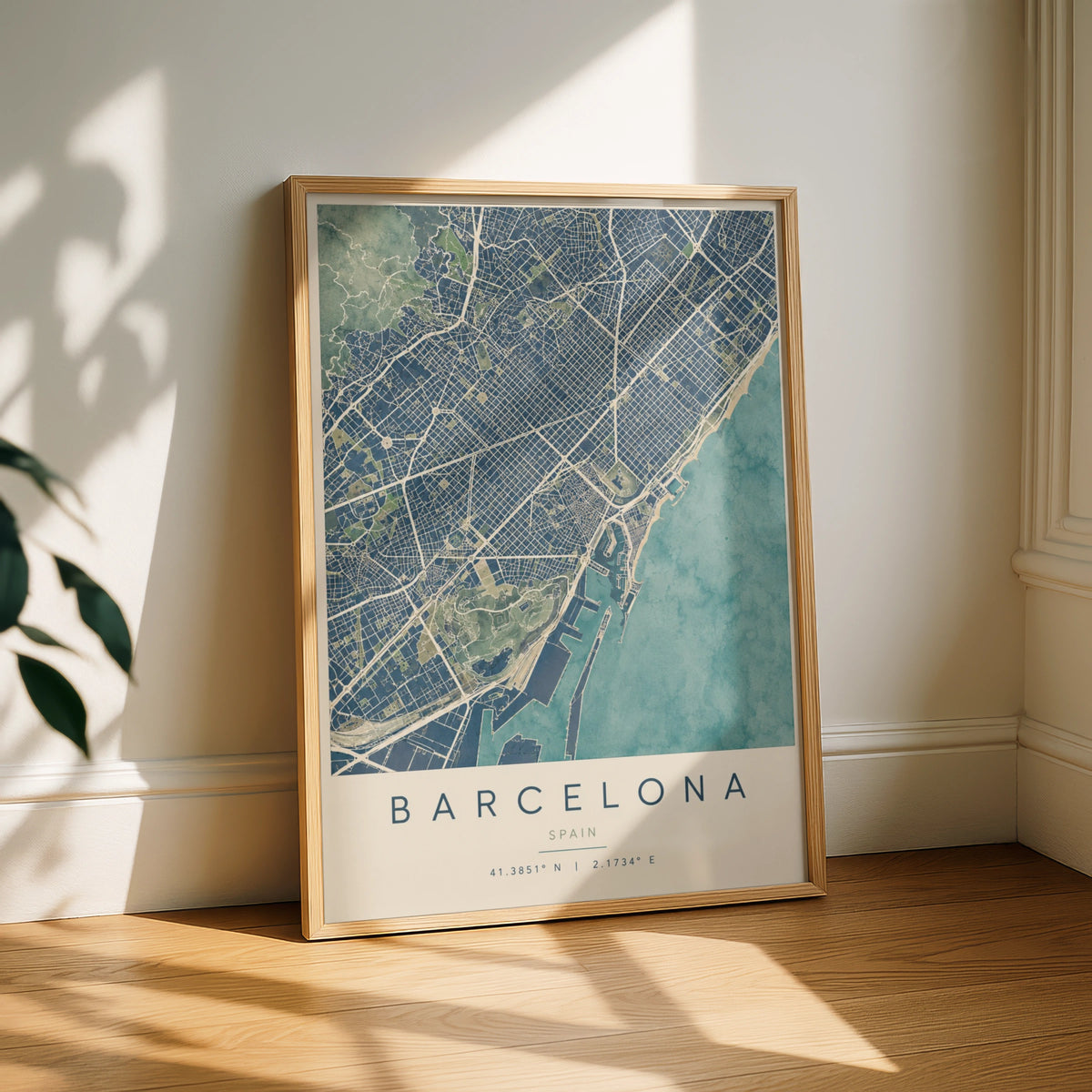 Barcelona Map Poster, Spain City Map Print, Watercolour Street Map, Travel Wall Art