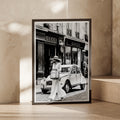 Paris Fashion Poster, Luxury Shopping Wall Art, Black White Chic Street Print